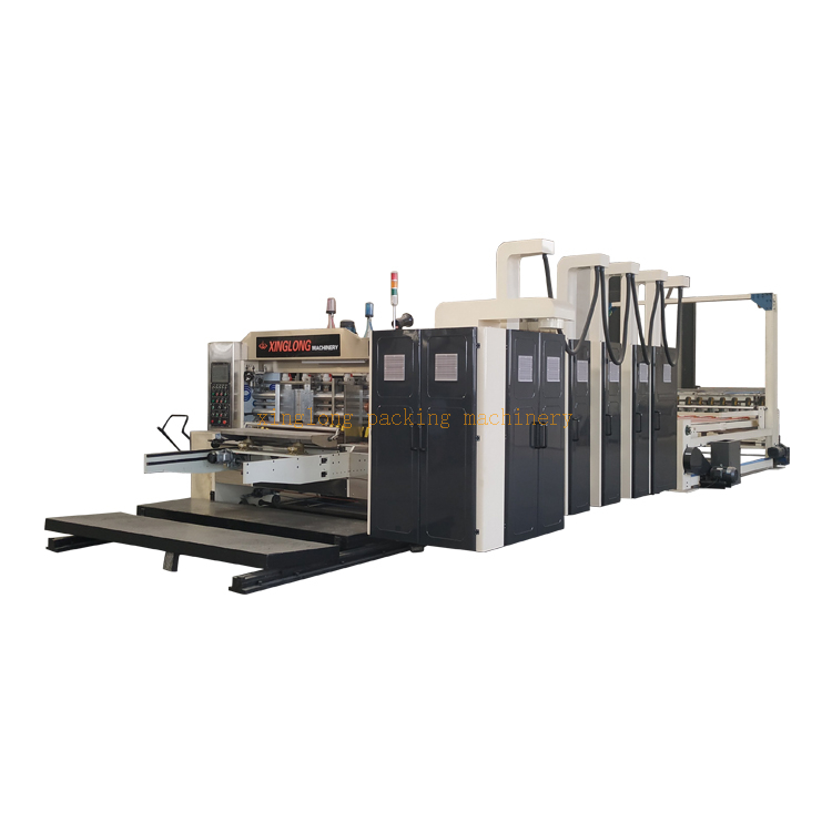 High Quality 3 Colours Automatic Flexo Printing Machine with Slotter Die-Cutter and Stacker for Corrugated Carton Box Forming Machinery