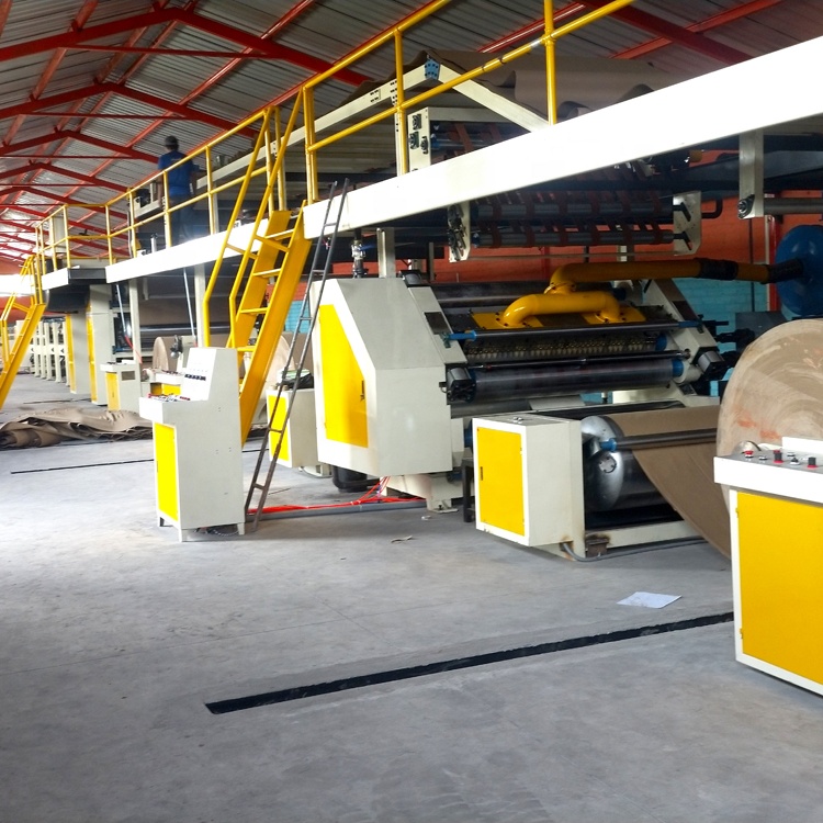 Popular sell WJ100-1600 3 5 7 ply corrugated cardboard production line