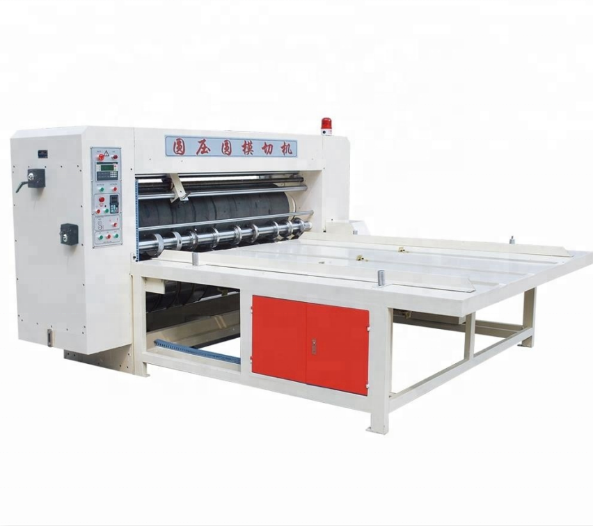 semi-auto rotary die cutting machine/corrugated pizza box making machine