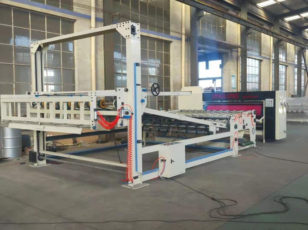 Automatic lead edge rotary die cutting machine for corrugated carton box making machine