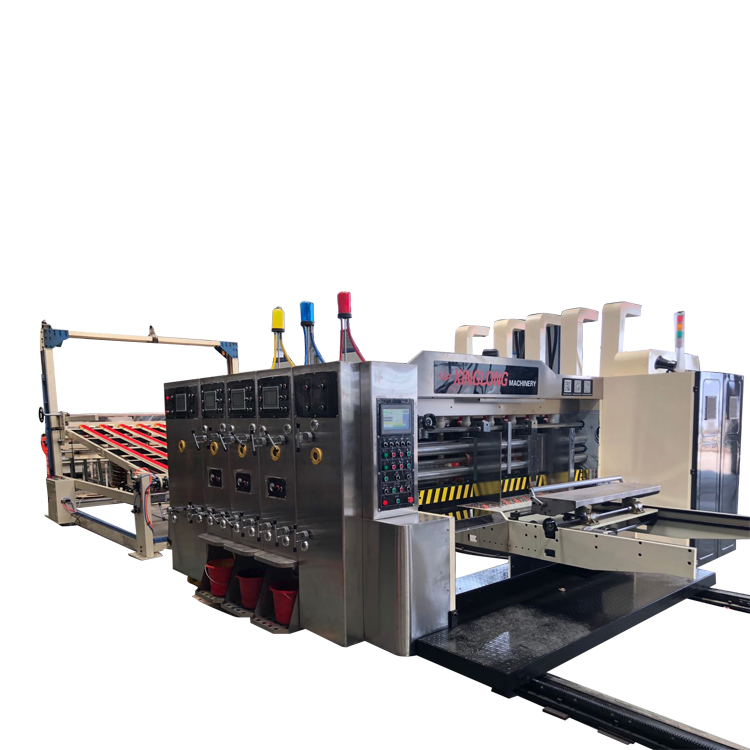 automatic high speed carton making printing machine with slotting die cutting box maker machinery price