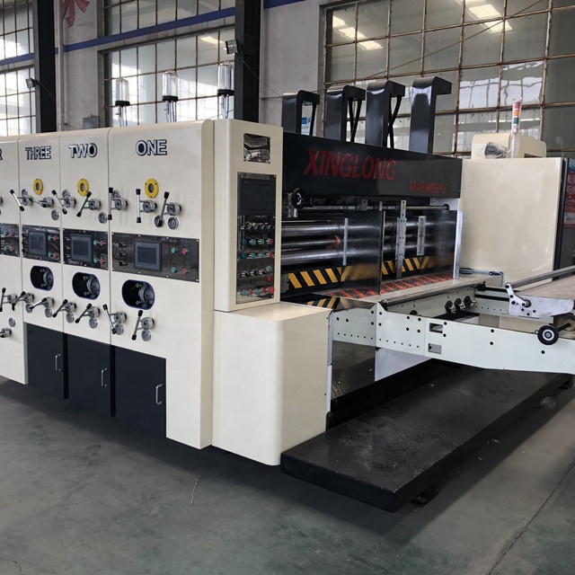 Lead Edge Carton Printing slotting Die Cutting Making Machine with Stacker