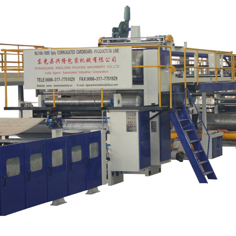 WJ-100-1800 3/5/7 ply corrugated board making machine cardboard production line paper processing machine