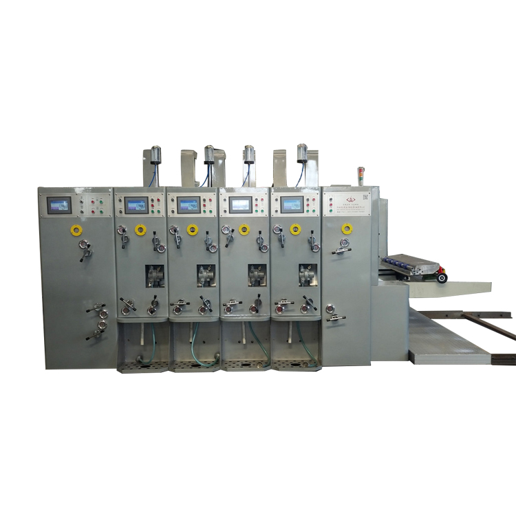 Automatic 4 colors cardboard printing, carton box printing machine, die cutting slotting printing machine
